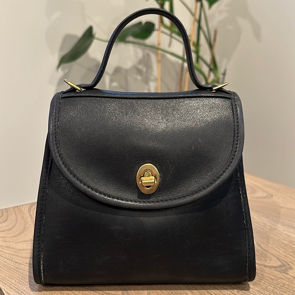 Vintage Coach Regina Bag Black Leather Satchel Crossbody Purse 9983 🇺🇸